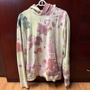 Nike Pink and Cream Tie-Dye Hoodie